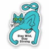 Sticker Chat Expressif Excentrique (Recto)