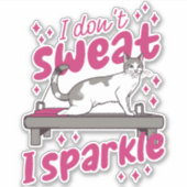STICKER CHAT FAIRE DES PILATES JE NE SUIS PAS EN TRAIN D'É (Devant)