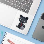 Sticker Chat Faisant un Excellent Travail Numéro Un (Ordinateur portable avec iPhone)