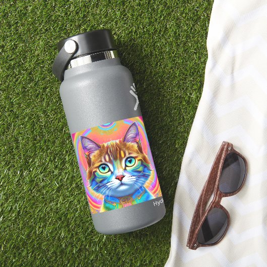 Sticker Chat fantastique Mystique coloré (HydroFlask Insitu)