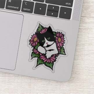 Sticker Chat floral Tuxedo