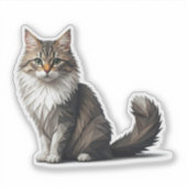 Sticker Chat géométrique (Devant)