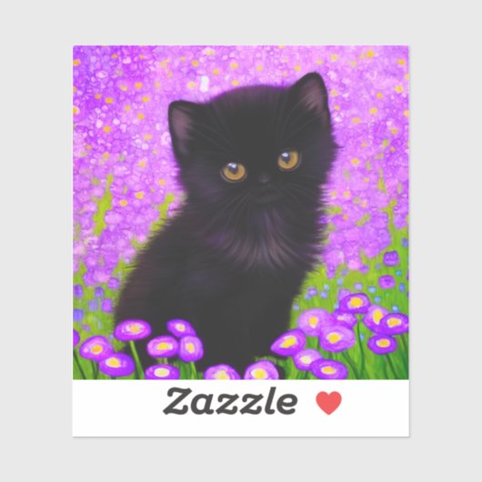 Sticker Chat Gustav Klimt (Feuille)