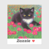 Sticker Chat Gustav Klimt Tuxedo (Feuille)