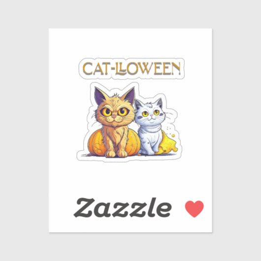Sticker Chat Halloween (Feuille)