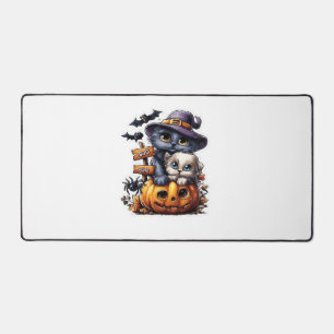 Sticker Chat Halloween mignonne - Casquette sorciè