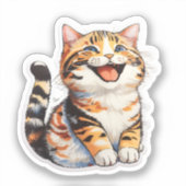 Sticker Chat Heureux (Recto)