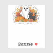 Sticker Chat-hôte et chat noir classique T-shirt (Feuille)