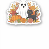 Sticker Chat-hôte et chat noir classique T-shirt (Devant)