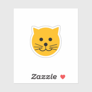 Sticker Chat jaune mignon