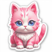 Sticker Chat Kitty Rose Cute (Devant)