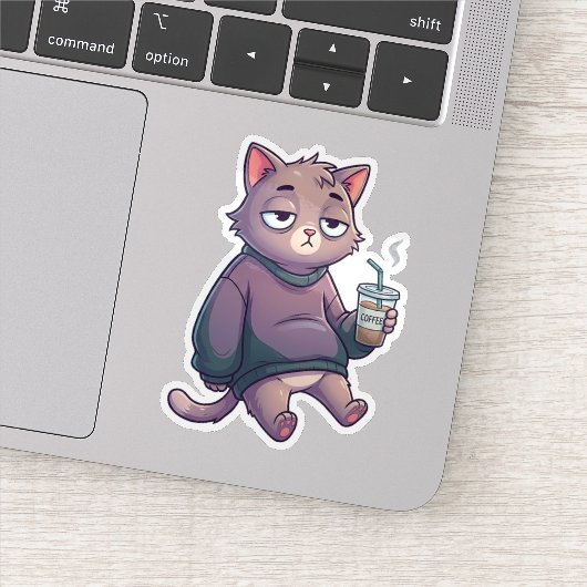 Sticker Chat mentalement déconnecté (Détail)