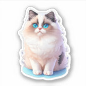 Sticker chat mignon d'un Clipart chat Ragdoll (Devant)