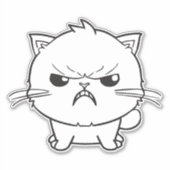 Sticker Chat mignon en colère qui baisait. (Devant)