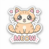 Sticker chat mignon miaou (Recto)