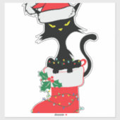 Sticker Chat Noël (Feuille)