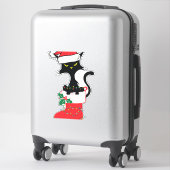 Sticker Chat Noël (Sur valise)