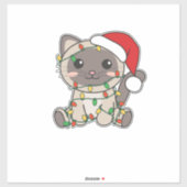 Sticker Chat Noël Animaux d'hiver Chats (Feuille)