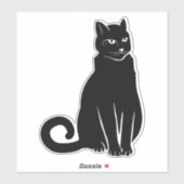 Sticker chat noir (Feuille)