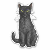 Sticker chat noir (Devant)