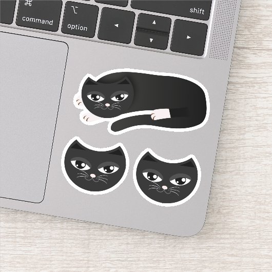 Sticker chat noir (Détail)