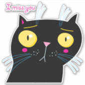 Sticker chat noir (Devant)