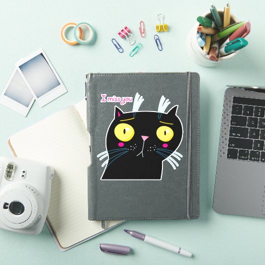 Sticker chat noir (Couverture iPad)