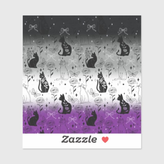 Sticker Chat noir Aexé Pride - Mystique (Feuille)