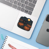 Sticker Chat noir dans le T-shirt classique Patch (Ordinateur portable avec iPhone)