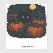 Sticker Chat noir dans le T-shirt classique Patch (Feuille)