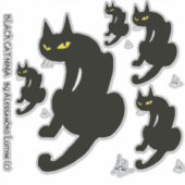STICKER CHAT NOIR DE NINJA (Devant)