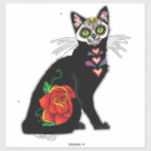 Sticker Chat noir de Sugar (Feuille)