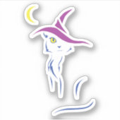 Sticker Chat noir d'Halloween (Devant)