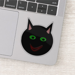 Sticker Chat noir d'Halloween en forme