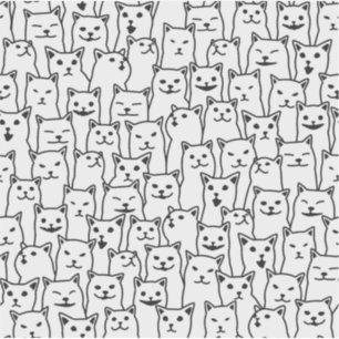 Sticker Chat noir et blanc drôle motif moderne