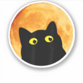 Sticker Chat noir Halloween Design Drôle Chat Halloween (Devant)