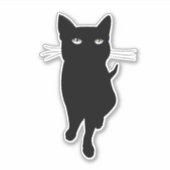 Sticker Chat noir mignon (Devant)