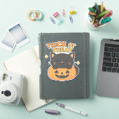 Sticker Chat noir mignon en Citrouille - Trick ou Treat Ka (Couverture iPad)