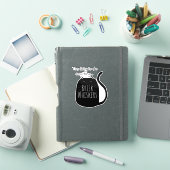 Sticker Chat noir paresseux (Couverture iPad)