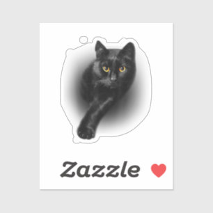 Sticker Chat noir Yellow Eyes T-shirt Chats Tee