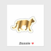 Sticker Chat Or tendance (Feuille)