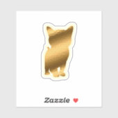 Sticker Chat Or tendance (Feuille)