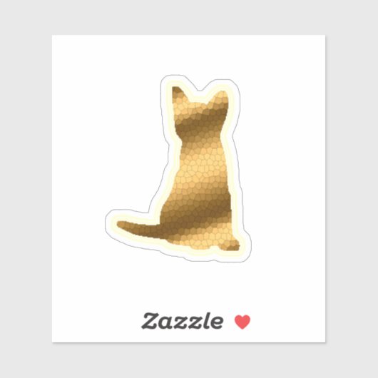 Sticker Chat Or tendance (Feuille)