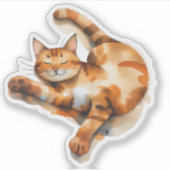 Sticker Chat Orange (Devant)