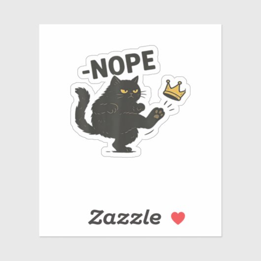 Sticker Chat Pas De Rois En Amérique (Feuille)