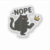 Sticker Chat Pas De Rois En Amérique (Devant)