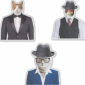 Sticker Chat Portant des lunettes de soleil (Devant)