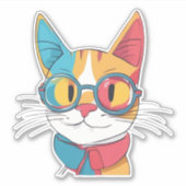 Sticker Chat Porte-Verres Clipart-78198 (Devant)