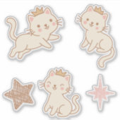 Sticker Chat princesse kawaii (Devant)