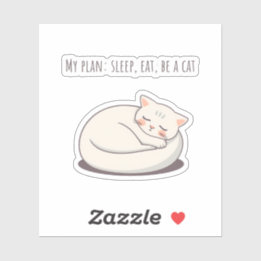 Sticker Chat Recroquevillé